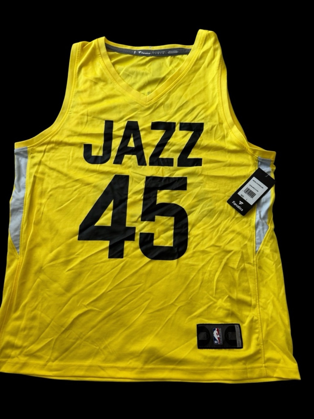 New Utah Jazz #45 Donovan Mitchell Yellow Basketball Jersey large